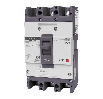 ABS103c-FMU - Adjustable MCCB, 3 Pole, 25 Amps, 37kA/415 VAC