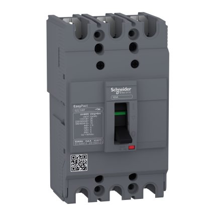 EZC100F - Fixed MCCB, 3 Pole, 80 Amps, 10kA/415 VAC